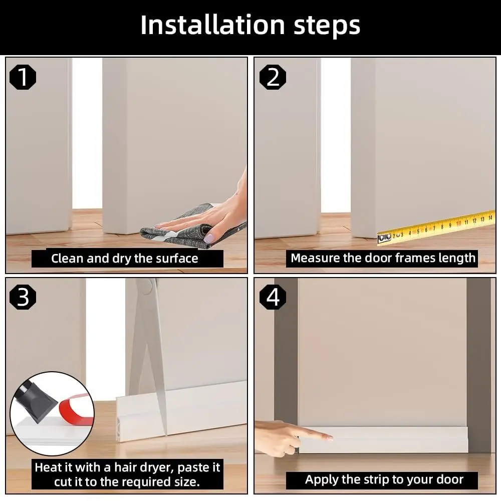 

Звукоизоляционная нижняя уплотнительная лента для двери, защита от насекомых, самоклеящаяся защита от сквозняков, домашняя пробка из ТПЭ для двери, пробка для гостиной