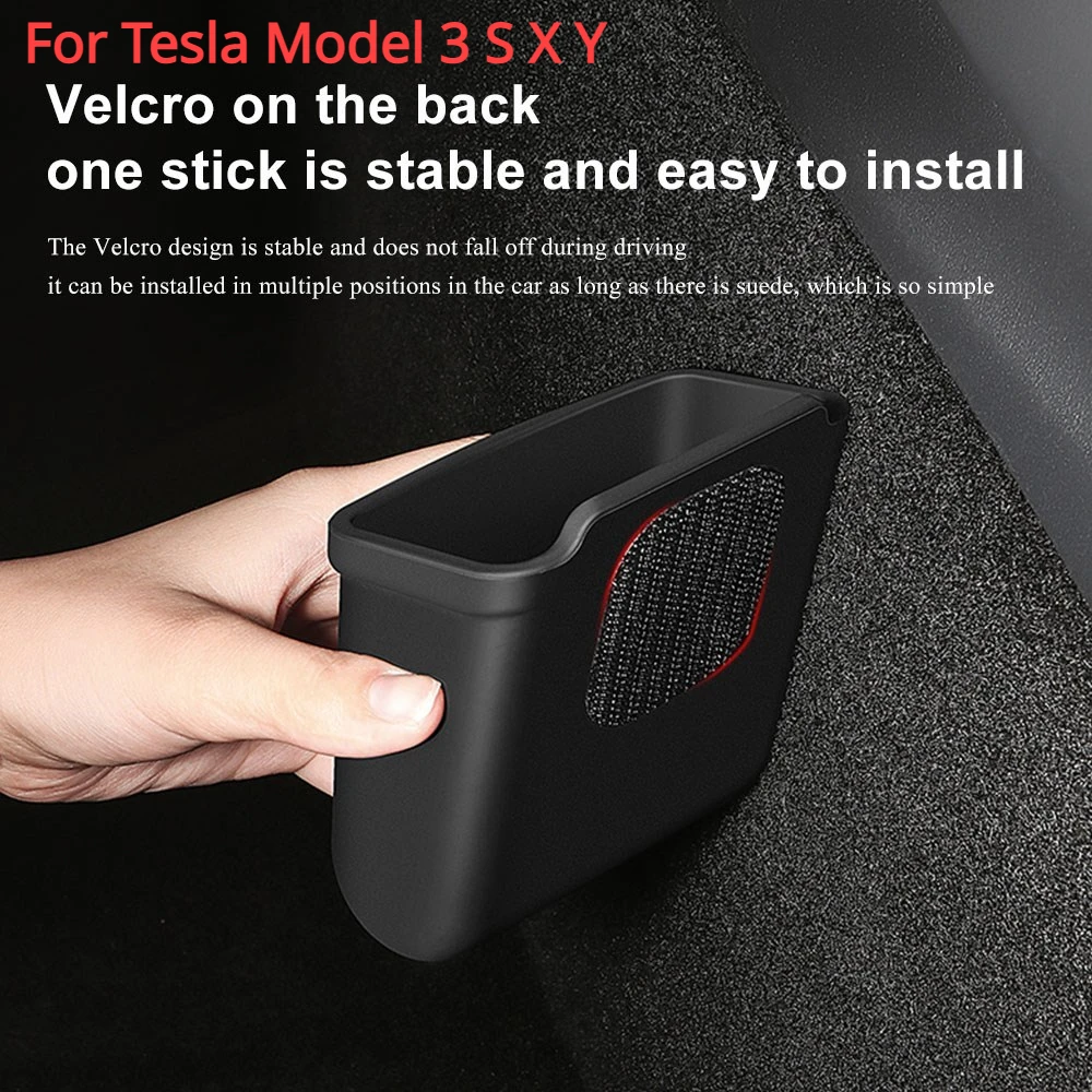 Hidden Silicone Storage Box For Tesla Series Easy Install Bag Model 3 S X Y New Auto Modeling Accessories Universal Parts