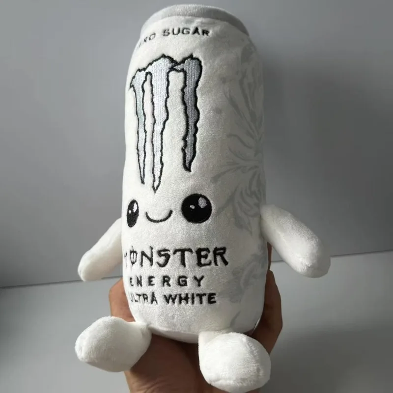 Image of 2026 Simulations-Plüschtier in Form einer weißen Energy-Drink-Dose, zuckerfrei, weiche Stoffpuppe, Tischdekoration, Weihnachtsgeschenk