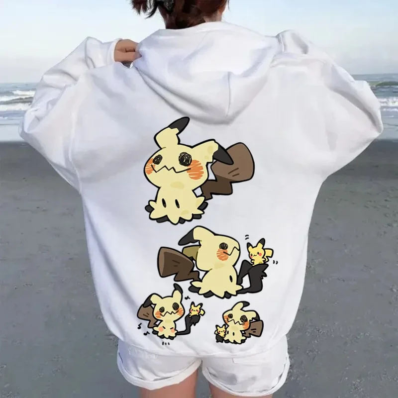 

Pokémon Cute Mimikyu Cartoon Print Hoodie for Men and Women 2025 AutumnWinter New Y2K Harajuku Plus Size Casual Sweatshirt Top