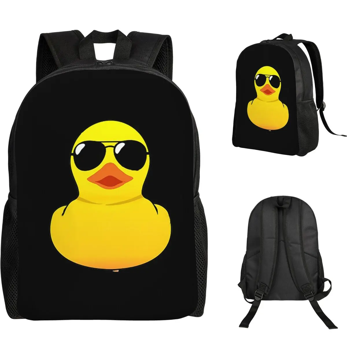 

Крутой рюкзак с резиновой уткой для школьников, мальчиков и девочек, школьная сумка, сумка для ноутбука, сумка через плечо