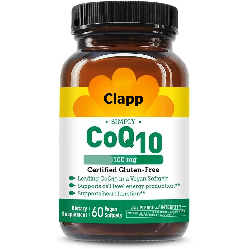 Coenzyme Q100 100mg - Heart Function and Cellular Energy Support, Gluten Free and Vegetarian, 60 Softgel Capsules