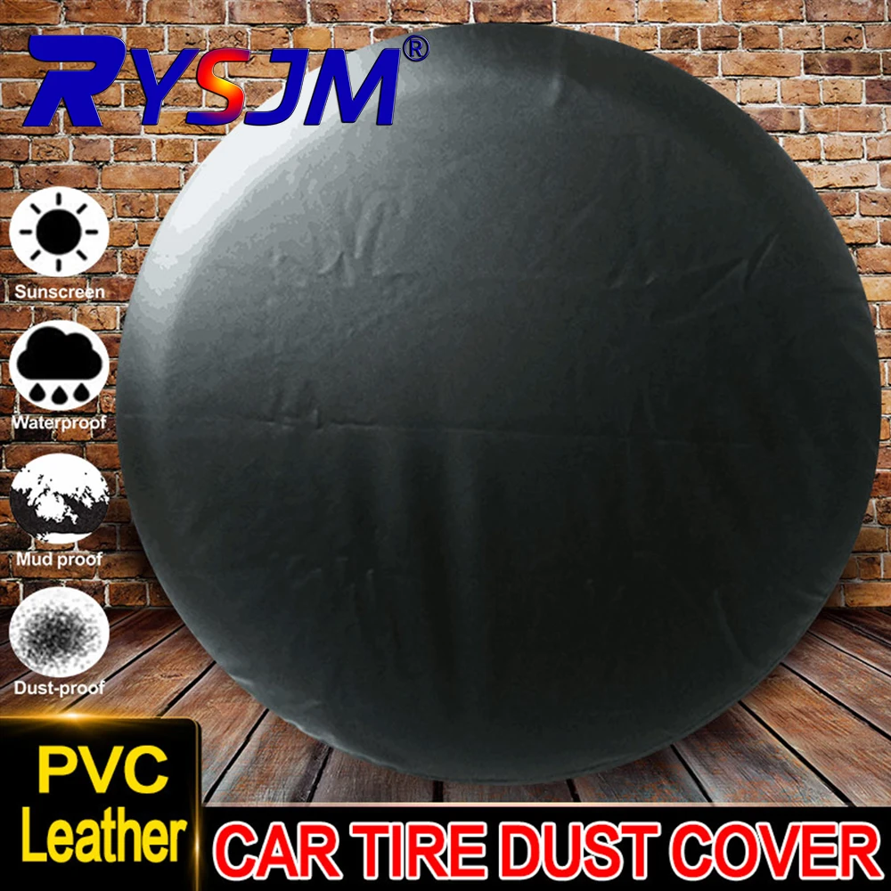 14/15/16/17 Inch SUV Offroad Spare Canvas Tire Cover Weatherproof Dust-Proof Vehicle Spare Tire Cover Case Bag 1PCS
