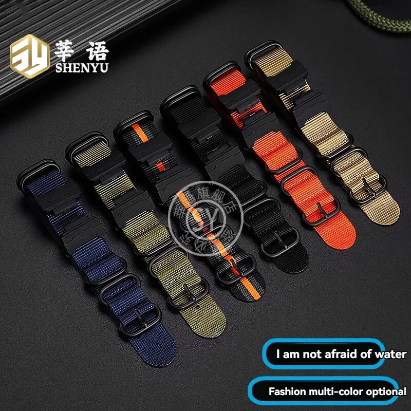 DW-5600 Replacement Breathable Nylon Canvas Watch Band For Casio G-Shock DW-5600 DW-5610 GW-5000 GW-B5600 Series watch bracelet