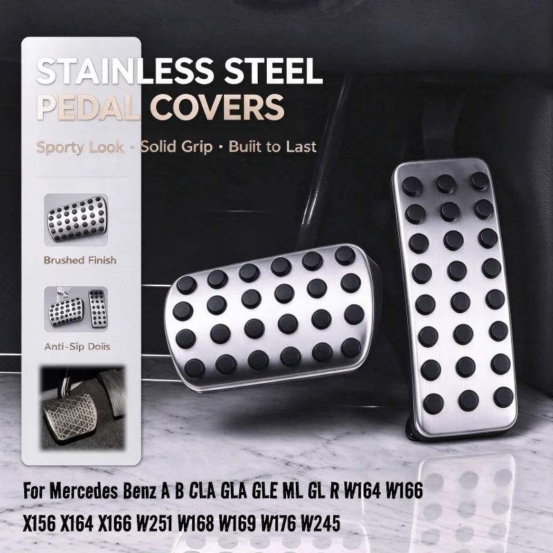 For Mercedes Benz A B CLA GLA GLE ML GL R W164 W166 X156 X164 X166 W251 W168 W169 W176 W245 Car Pedal Cover
