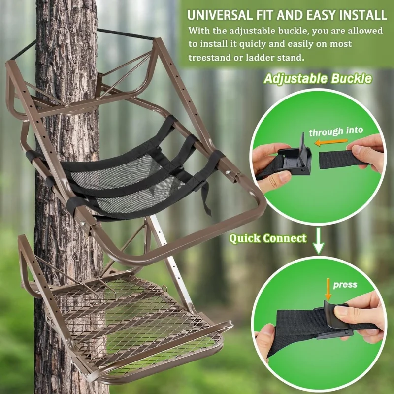 Universal Tree Stand Seat Replacement for Hunting Lightweight Mesh Replacement Seat for Ladder Stand Easy Carry and Quick Drying