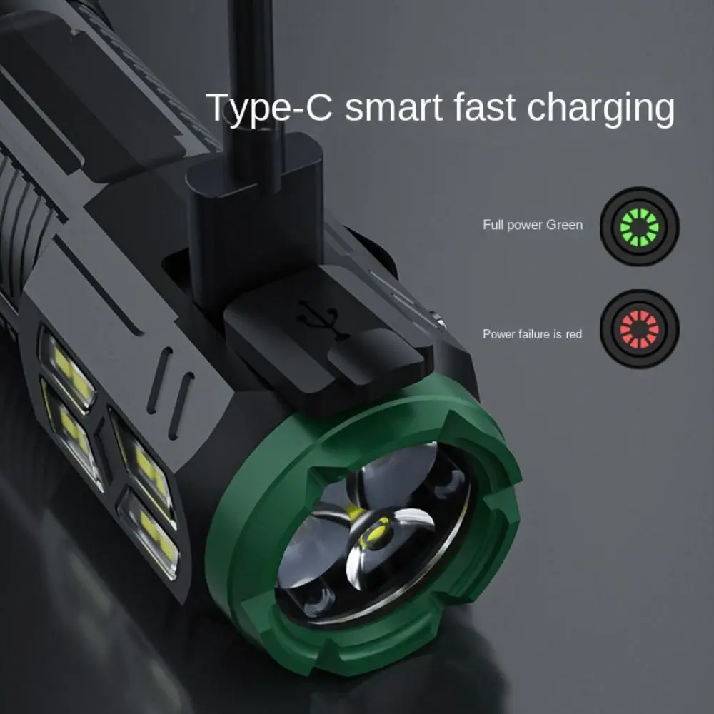 Mini Super Bright Flashlight Explosive Flash Waterproof Small Torch Three Eyes LED Hat Clip Light Fishing