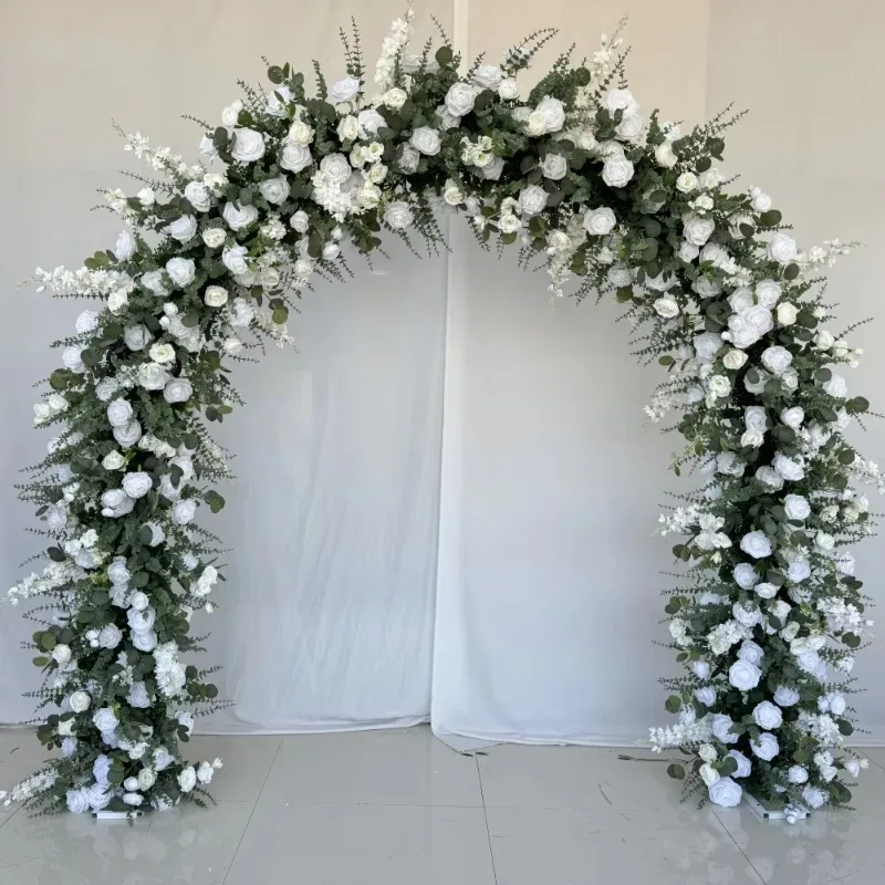 

Handmade Top-Notch Personalizable White Rose Magical Artificial Flower Arch for Christmas Back To School Wedding Party Decor