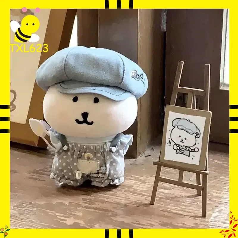 

Синий тон, маленькая кукла-медведь художника, 10 см, милый сменный костюм, игрушечный аксессуар, шутка, кукольная одежда для детей