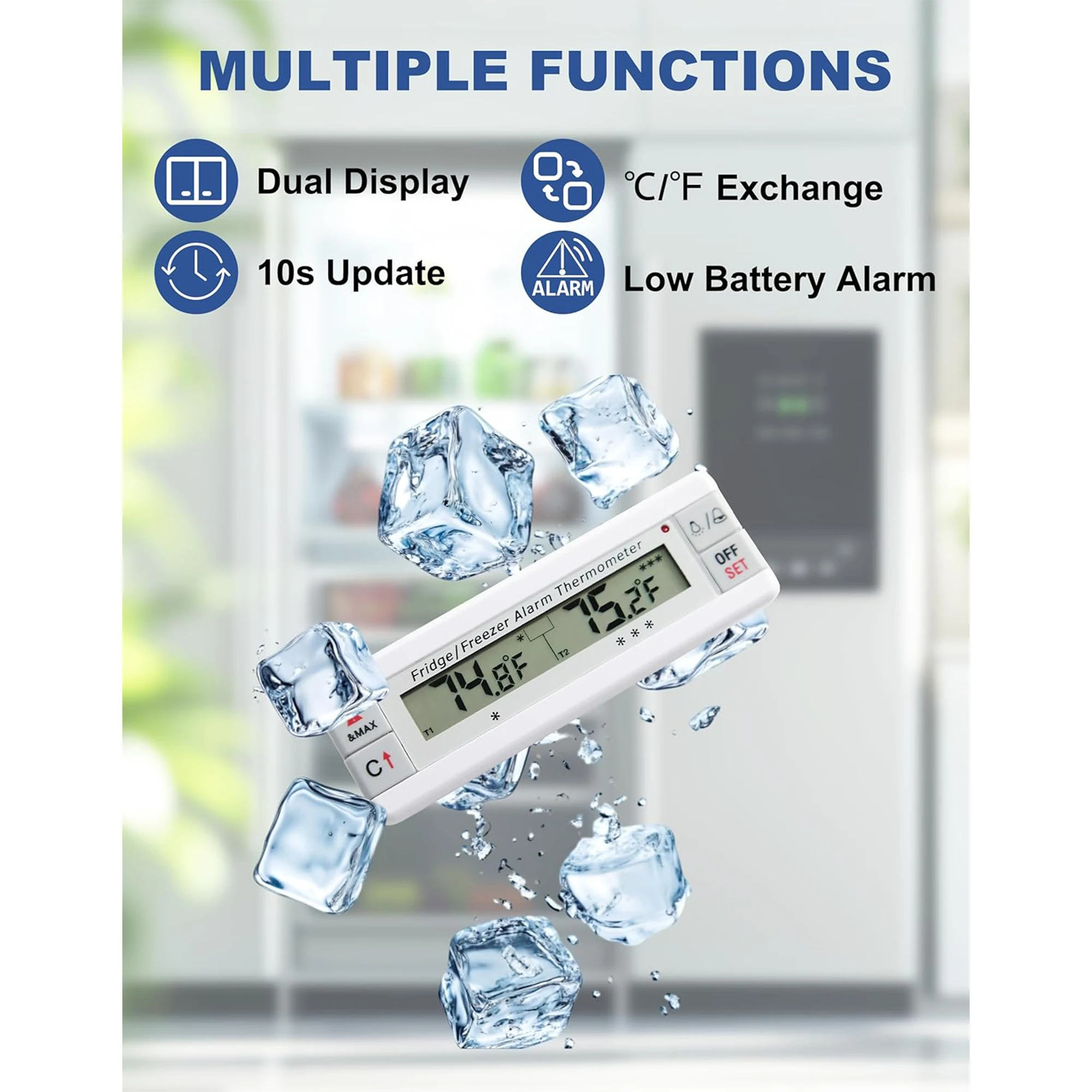 AMT-113 HACCP الثلاجة/الفريزر إنذار ميزان الحرارة مراقبة درجة الحرارة وأداة التنبيه #4