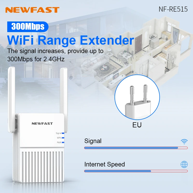 300/1200Mbps WiFi Repeater Repetidor De Sina Signal Booster 2G 5G Long Range Gigabit WiFi Extender Amplifier Puissant UK Plug