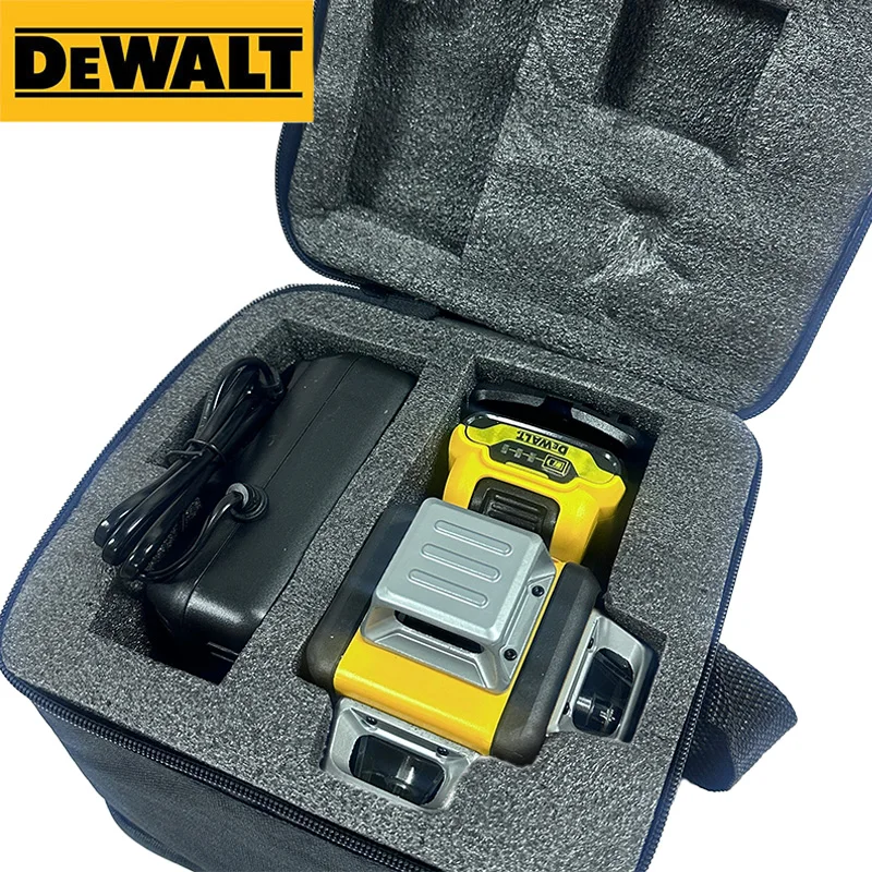 DEWALT DW089LG 12V MAX Green 360° Laser Level, 3-Side Self-Leveling Horizontal Vertical Beams for Indoor Outdoor Layout Work