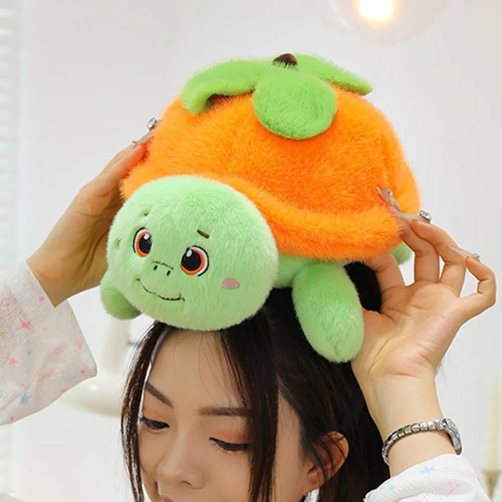 

Persimmon Tortoise Plush Toys Fluffy Pumpkin Turtle Stuffed Doll Cute Soft Turtle Animal Doll Kids Birthday Christmas