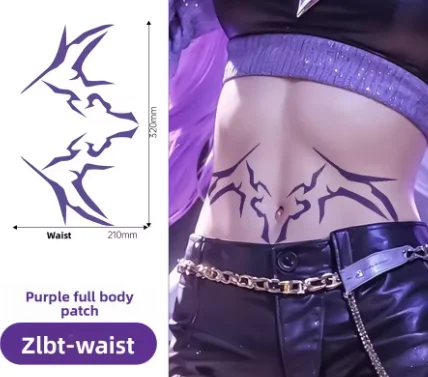 رومي الوشم ملصق Dmon هنتر لعب الأدوار ملصقات الوشم شخصية التحول ملصقات هالوين الطرف الديكور الدعائم