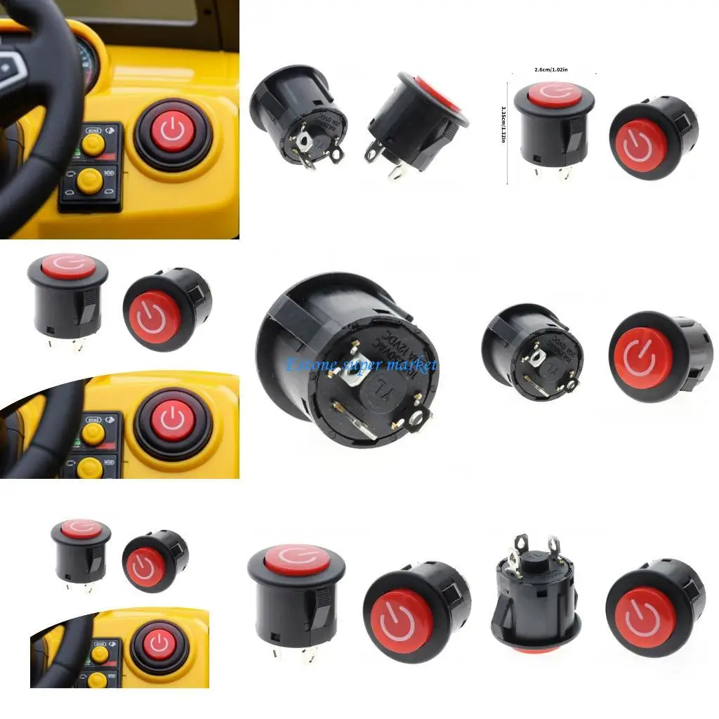 090B 장난감 자동차 야외 놀이 차량 탑승용 푸시 시작 전원 버튼 수리 부품