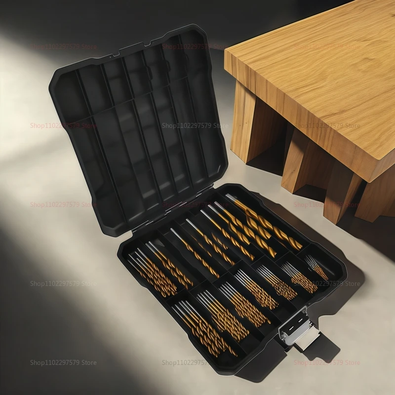 

99Pcs Titanium Coated HSS Drill Bit Set for Metal Wood Grooving Drilling and Sawing High Speed Steel Carpenter Tools