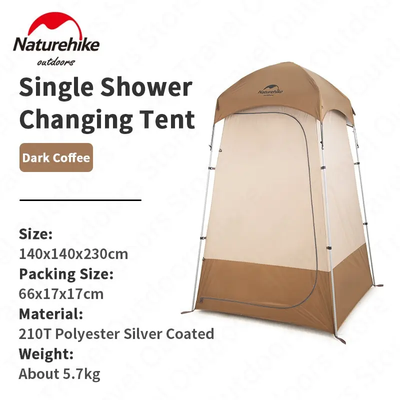 Naturehike-シングル屋外キャンプ用モバイル洗面所、ビーチシャワー