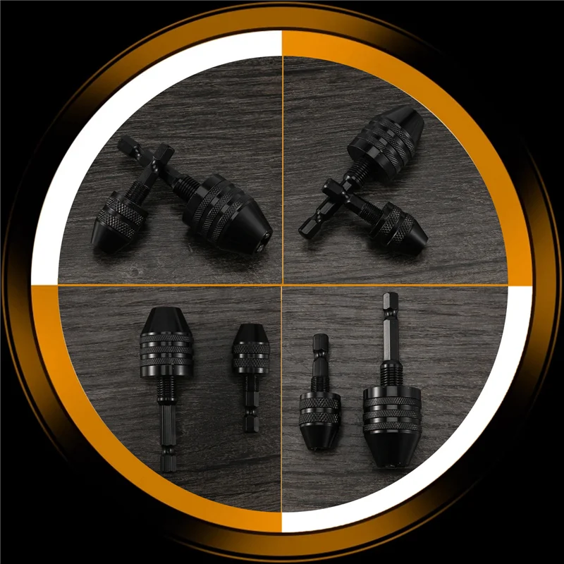 -SPOR 2 stuks zeskantschacht snelspanboorhouder, schroevendraaier converter booradapter snelwisselboren gereedschap (0,6-8 mm, 0,3-3,6 mm)