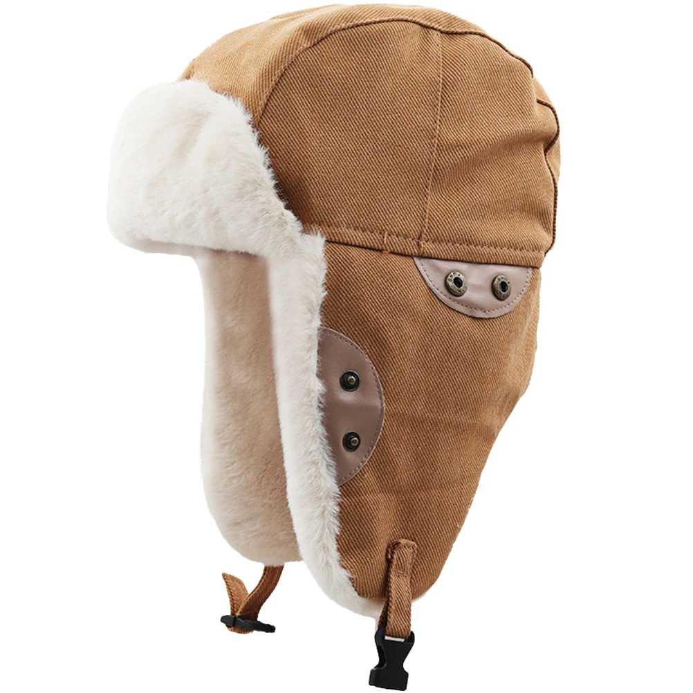 

1pc Cotton Hat Thickened Warm Riding Outdoor Warmer Skiing Windproof Ear Protective Unisex Headgear