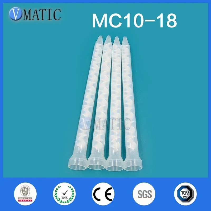 Free Shipping Resin Static Mixer MC/MS10-18 Mixing Nozzles For Duo Pack Epoxies (White Core)