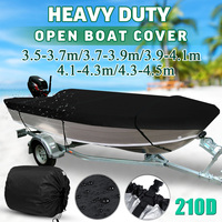 210D 3.5-4.5m Trailerable Heavy Duty Open Boat Cover Fishing Runabout Waterproof