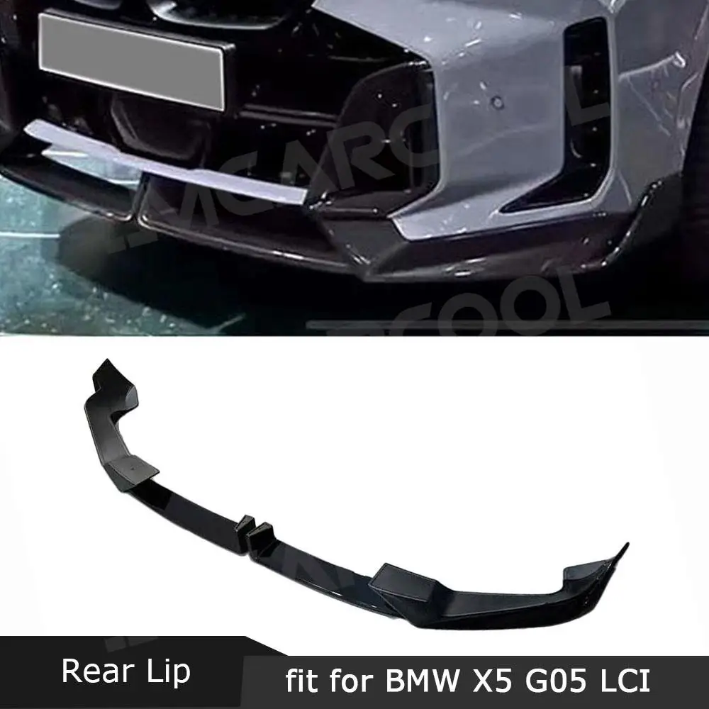 

Front Lip Spoiler Bumper Guard Chin Cover For BMW X5 G05 LCI M Sport 2023+ ABS Carbon Look Body Kits Decoration Car Accessories