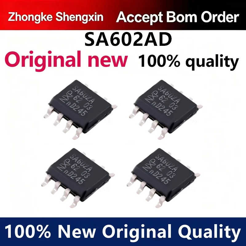 （5pcs-100pcs）Original genuine SA602AD/01118 SA602AD package SOP-8 single-chip double balanced mixing chip