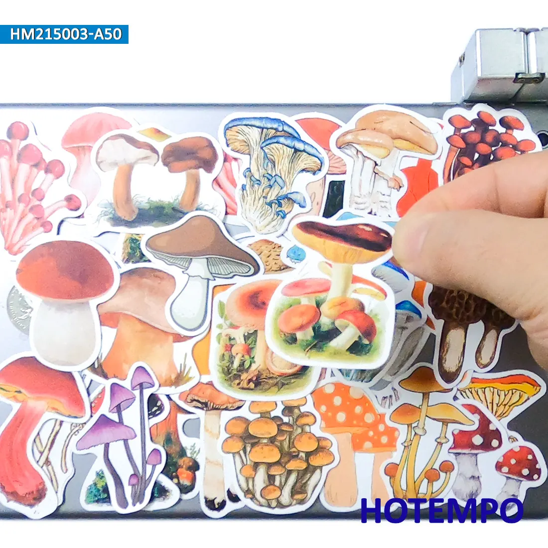 Mushroom Stickers, Hand-Painted Colorful Graffiti, Cute Cartoon Style, for DIY Creative Decoration, Funny Sticker, 20/30/50PCS