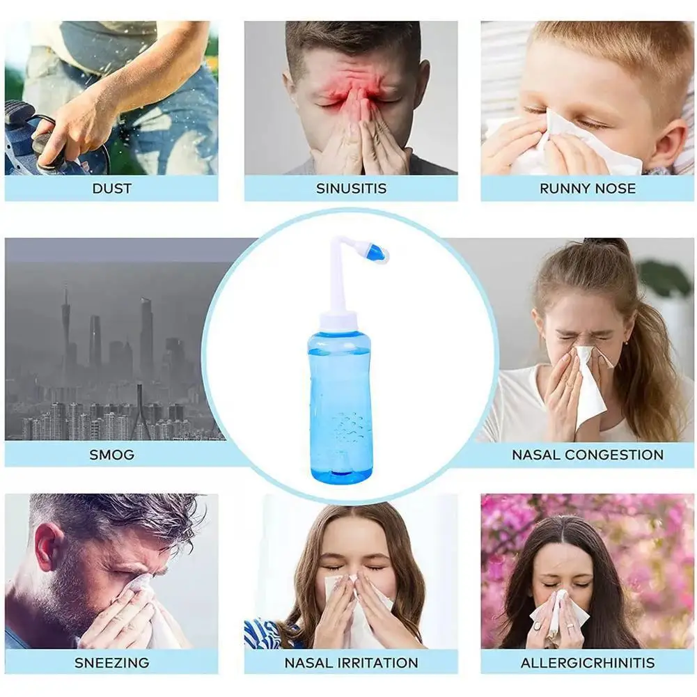 500ml Automatic Control Prevent Allerg Nasal Wash Cleaner Nose Wash Cleaner Adults Children Physiological Saline Neti Pot