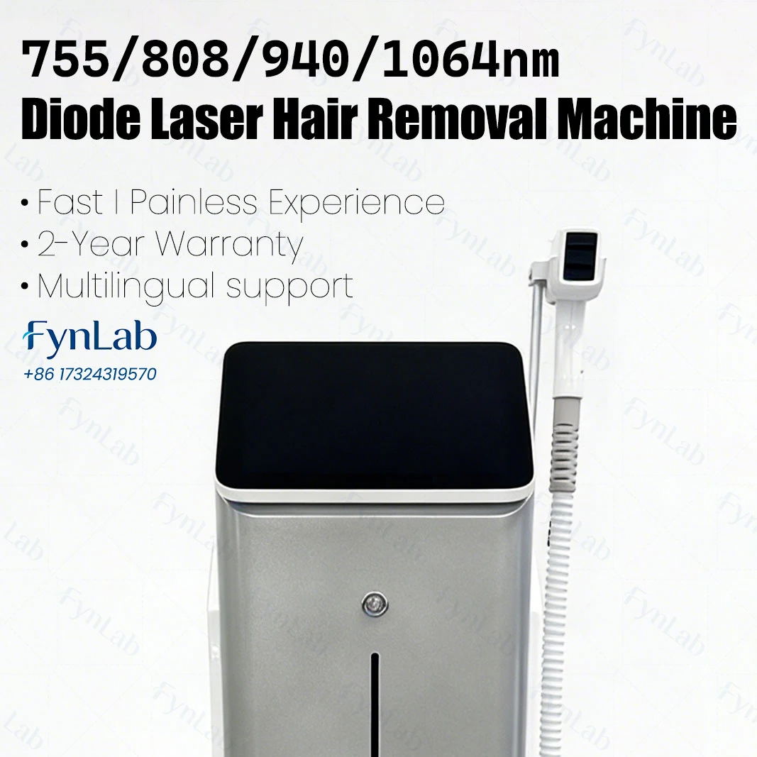 Diode Laser Hair Removal Machine 4 Wavelength 755/808/940/1064nm Ice Cooling Permanent Hair Removal Device 2000W Salon Equipment