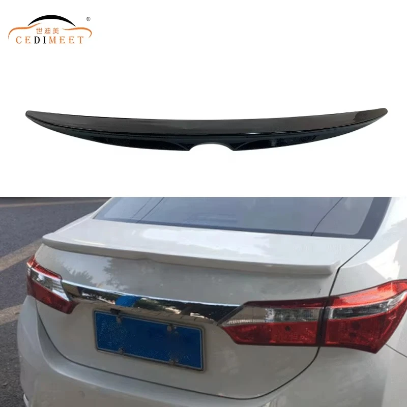 Car Exterior Accessories Body Parts Glossy Black ABS Plastic USA B Style Rear Boot Lip Rear Trunk Spoiler Use for Corolla