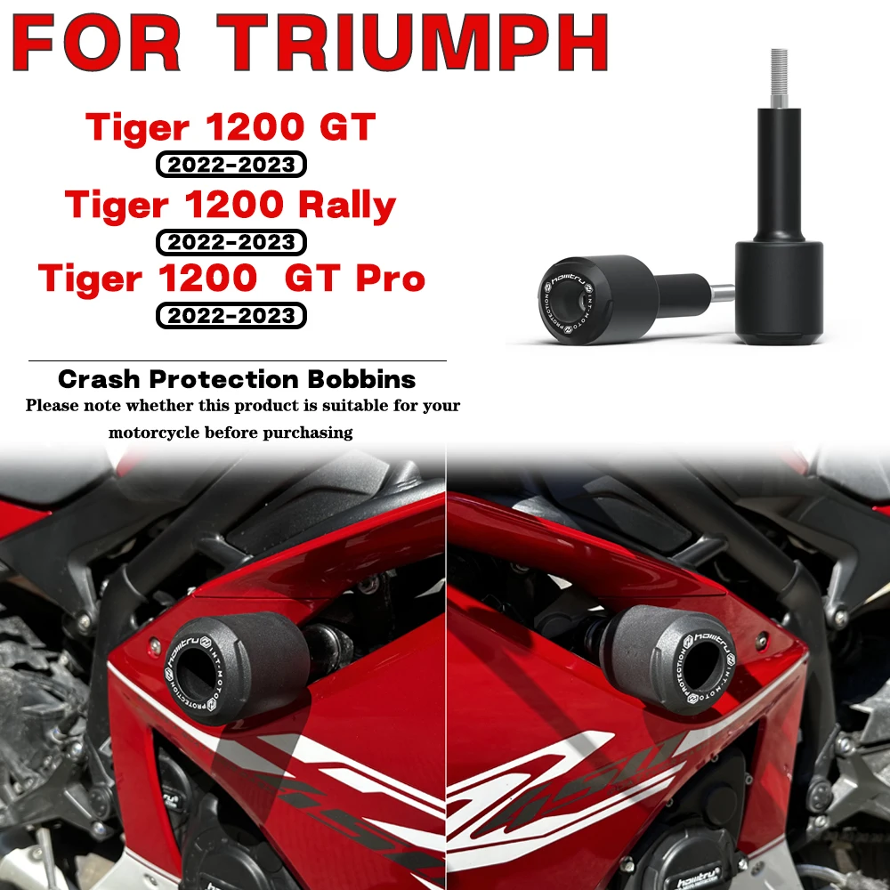 

For TRIUMPH Tiger 1200 Rally GT 2022-2023 Motorcycle Frame Crash Protection Sliders Falling Protector Kit Engine Protect Bobbins