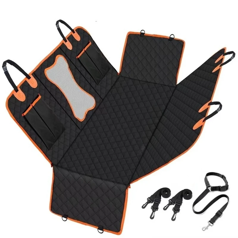 

Waterproof pet car seat cushion anti-fouling dog and cat pad, with special hanging bag for pet rear seat cover