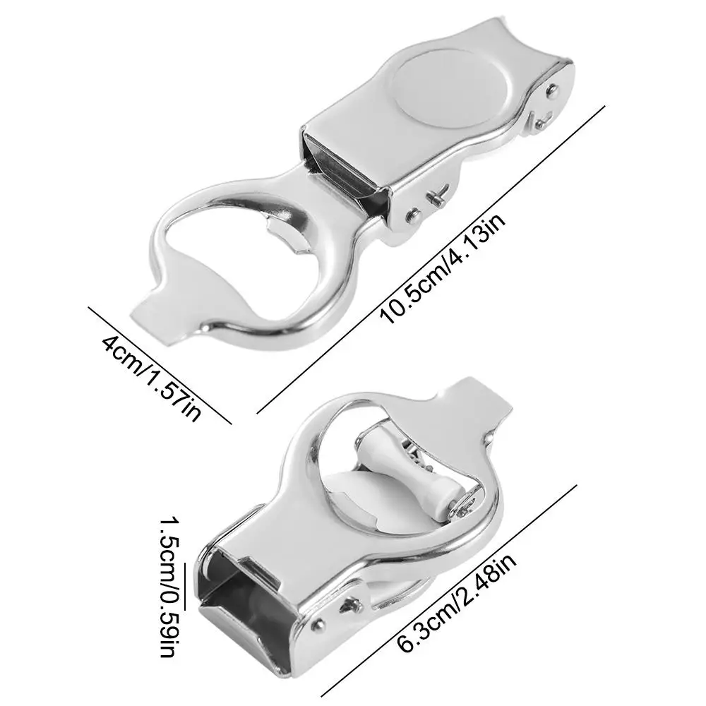 Convenient Folded Bottle Opener Stainless Steel Food-safe Wine Stoppers Comfortable Grip Manual Saver Bottle Lid Home