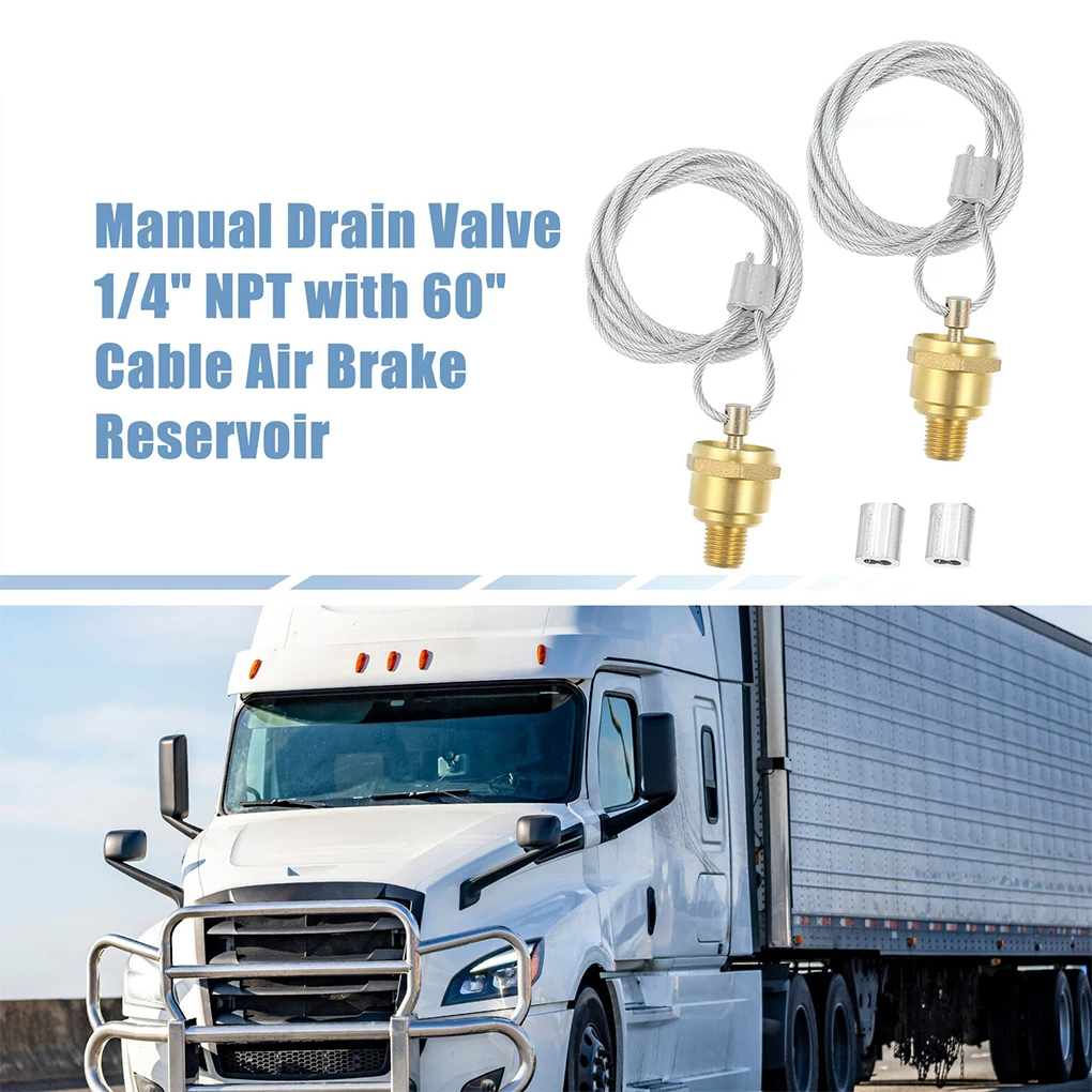 

Экономичный сливной клапан воздушного бака из 2 шт. с кабелем. Легко устанавливается. Все для грузовиков. Надежный сливной клапан воздушного бака с кабелем.