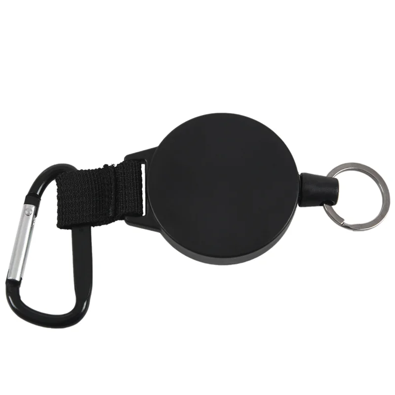 M09K 5X Heavy Duty Retractable Key Chain & Badge Reel Holder Carabiner Clip - Swivel-Back Extractable