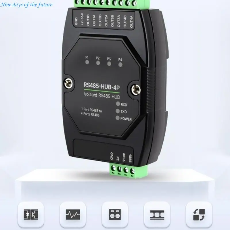 Commercial 4 Port RS485 Center Echoer With Isolation Security for Remote Data Transmission E65A