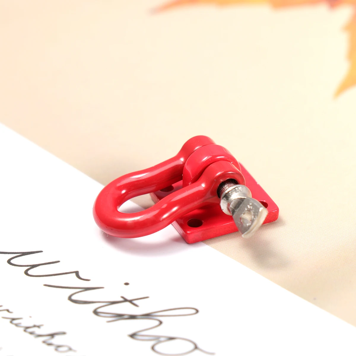 

2pc -Shape Front Tow Hook For Car Suv Truck Metal Decorative Adjustable Ring Easy Install Racing Style Red