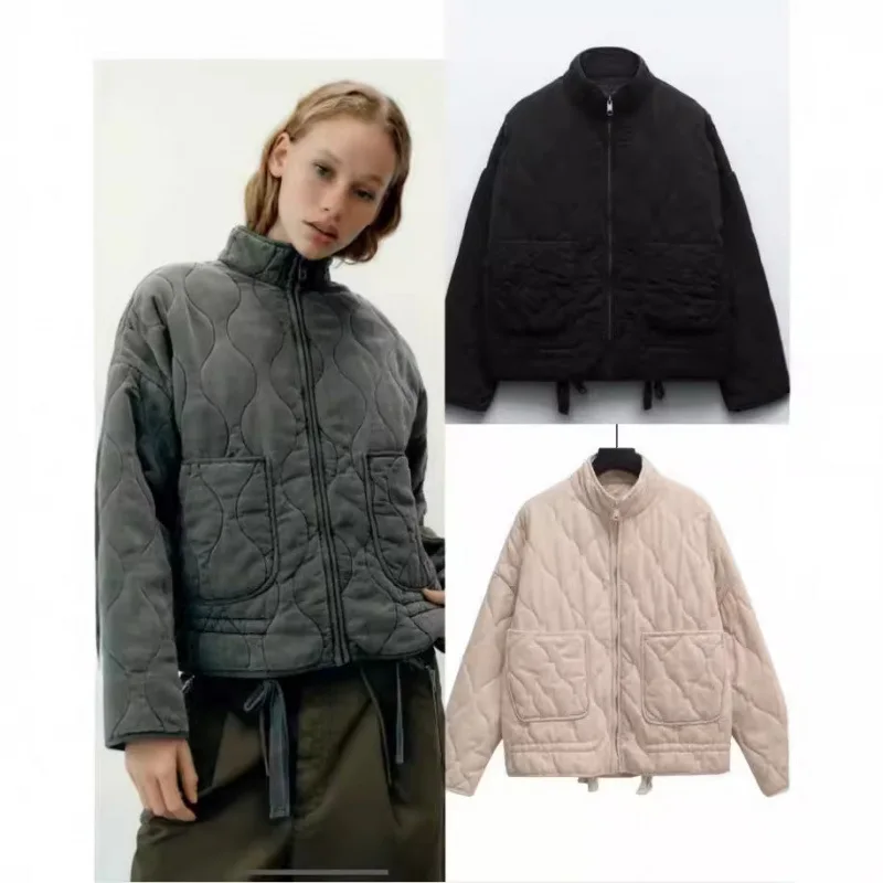 Snowboarding Jackets Autumn and Winter Women's Clothing Urban Casual Washed Cotton Jacket Jacket W027 92