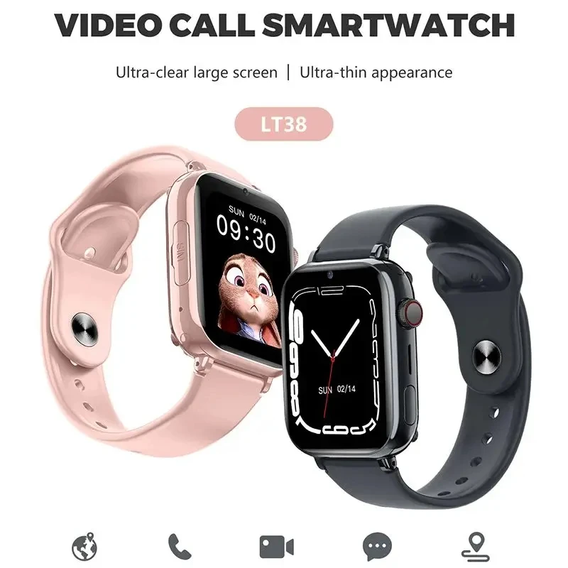 New 4G Smart Watch Kids GPS WIFI Video Call SOS Children\'s SIM card Smartwatch Camera LBS Monitor Tracker Location Phone Watch9