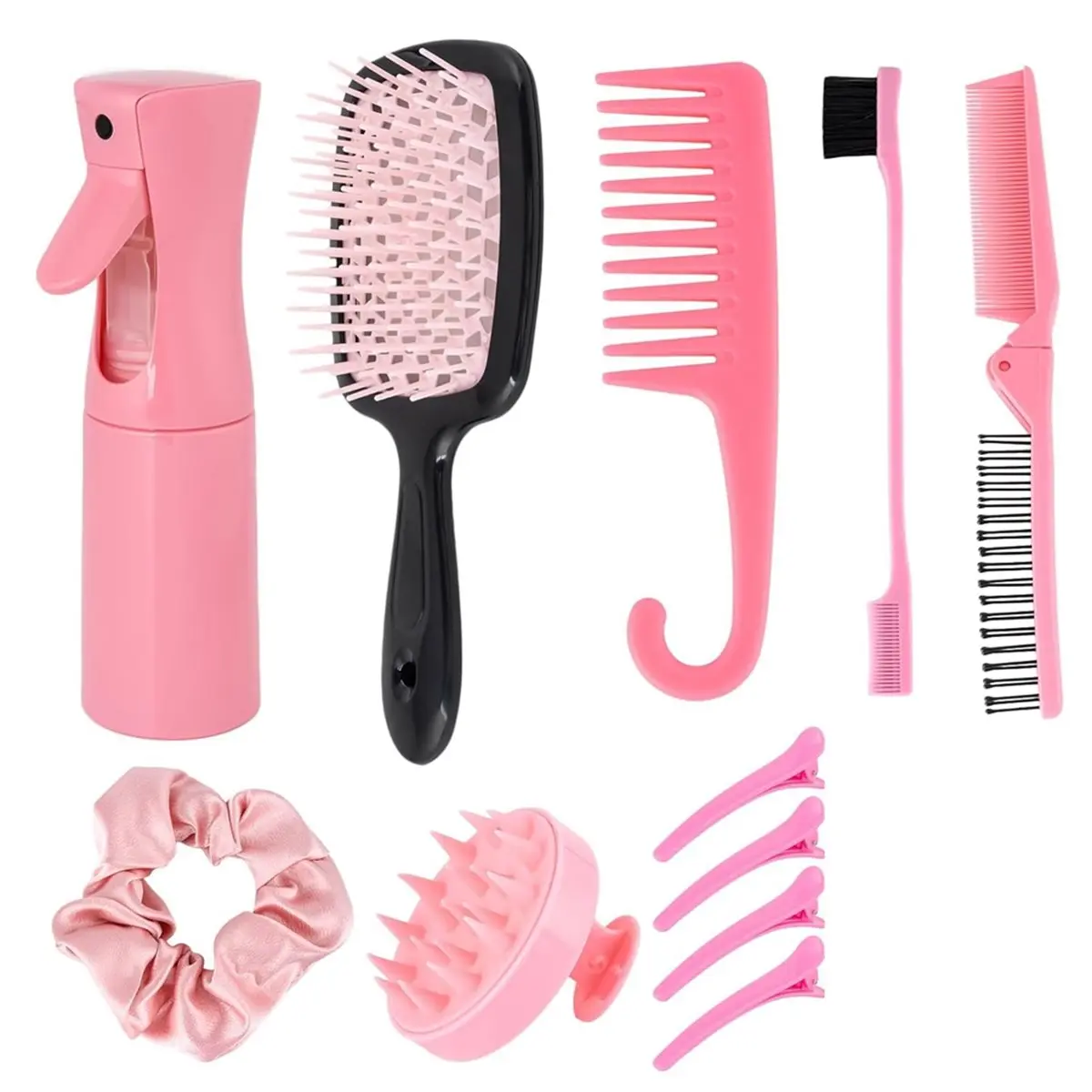 AB09 Doll Hair Brush Compatible with ,4PCS Comb Set with Bottle Compatible with Doll Brush