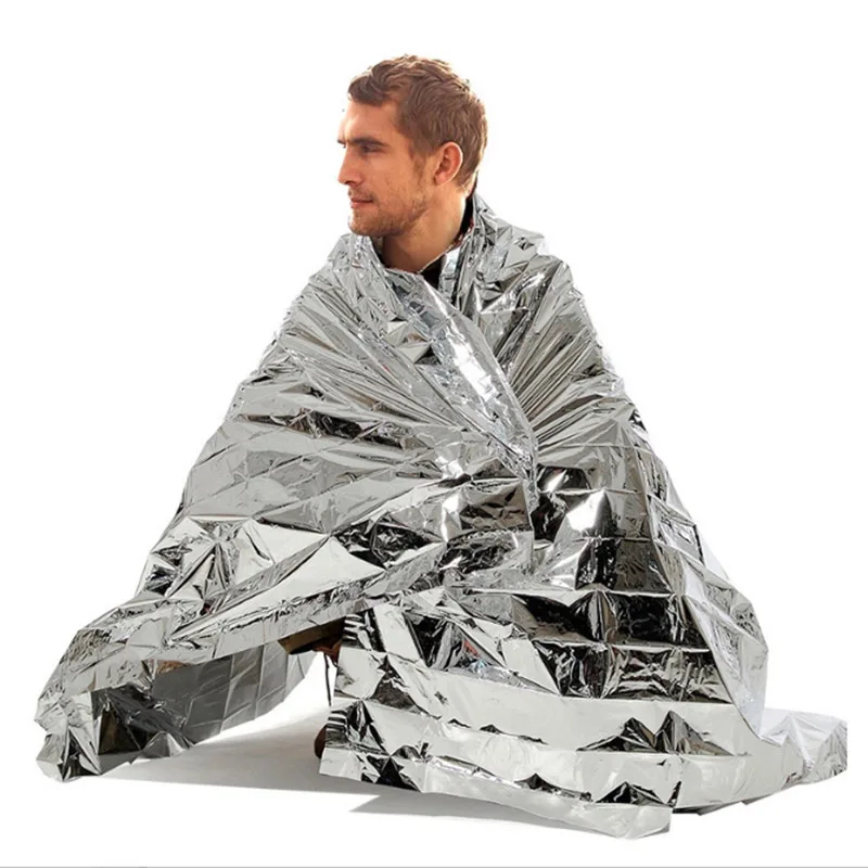 Outdoor Emergency Survival Blanket Waterproof First Aid Rescue Curtain Foil Thermal Blanket 130X210Cm