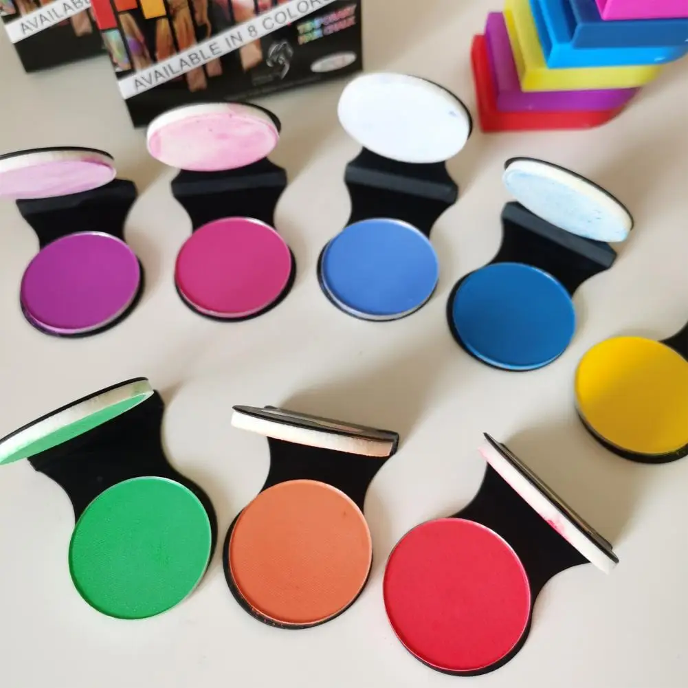 8 Pcs/Set 3g Disposable Hair Dye Powder Water Soluble Colorful Hair Chalk Powder Temporary Spray DIY Pastel Home Hairstyle Tools