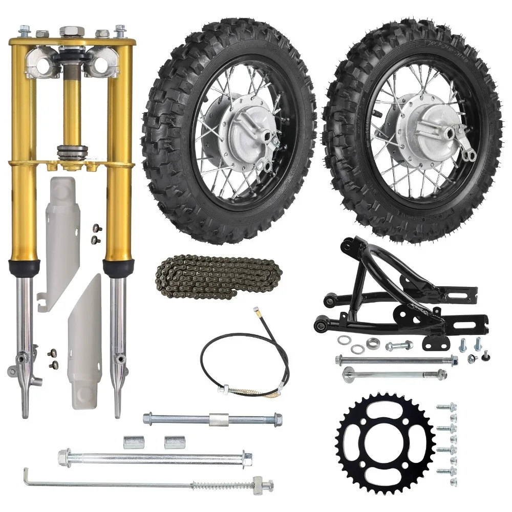 

2.50-10 Front Rear Wheels + Front Forks CRF50 XR50 TTR50 Dirt Bike SSR 70cc 110