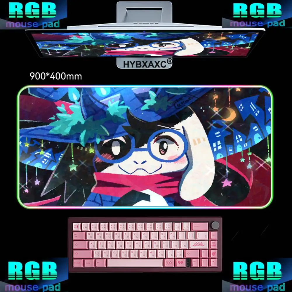 

900X400MM HYBXAXC Mouse Pad RGB Gaming Mouse Pad Desk Mat HD Gamer Large LED Light XXL Deltarune RGB Mouse Pad