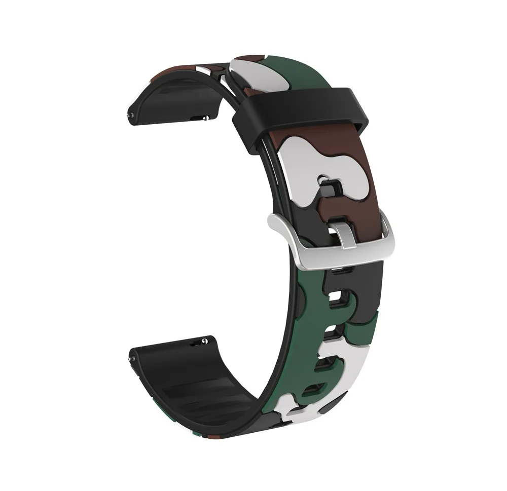 Camo silicone smart wrist For Haylou RS4 LS12 RS4 Plus Ls02 20mm Camo sports silicone men's and women's wrist strap