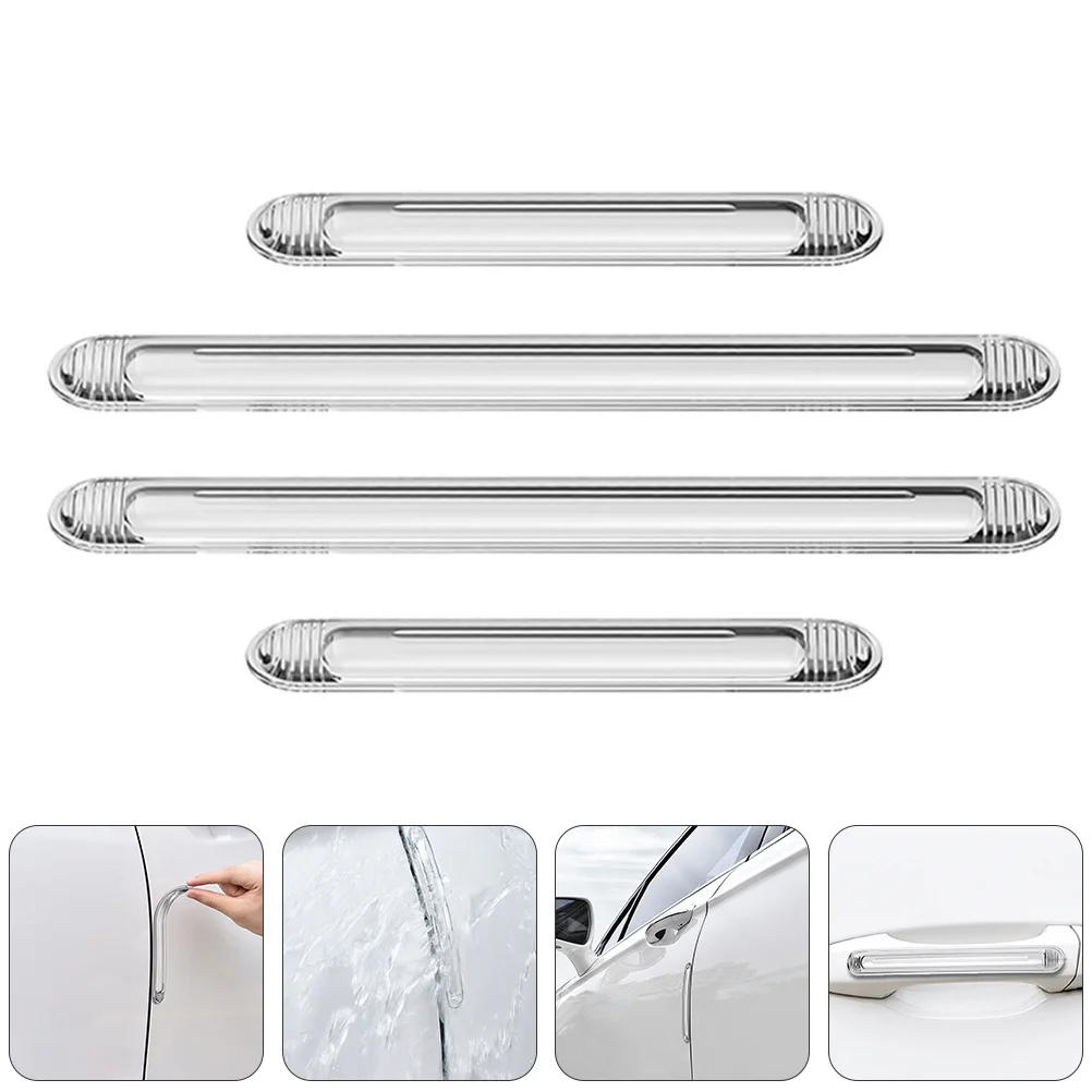 

4Pcs Car Door Bumping Strip Transparent Side Protector Anti Scratch Auto Door Guards Car Protective Strip Vehicle Accessories