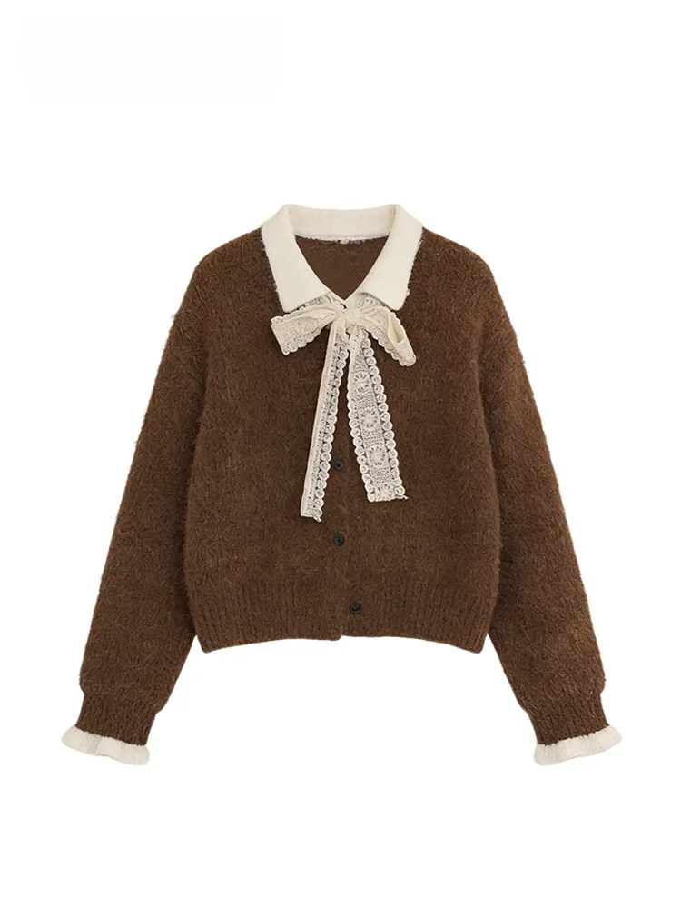 

CaraCLUB plus Size Knitwear Long Sve Casual Faionable Collared Top for Women Autumn Winter New Sle Sweet Sle