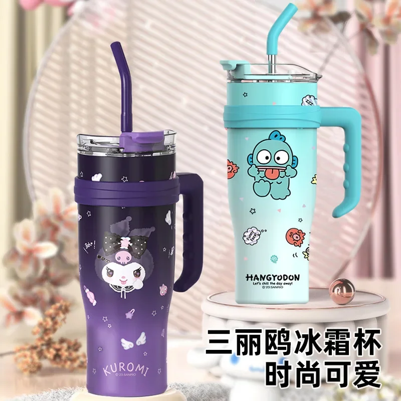 Sanrio-termo de Hello Kitty de 1200ml, taza de agua Sippy My Melody, frasco de vacío, taza aislada de alta capacidad de acero inoxidable