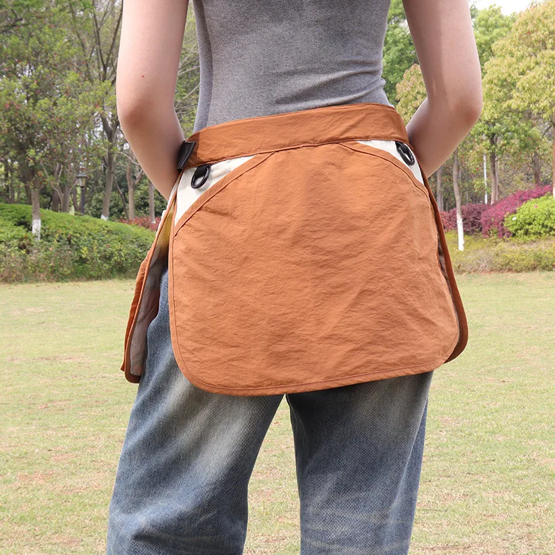 Waterproof Multi-Pocket Waist Pack - Large Capacity Outdoor Running Bag & Makeup Artist Apron with Zipper Closure
